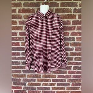 Men’s Ralph Lauren Blake Red Checked Soft Flannel Button Down Shirt Size XXL